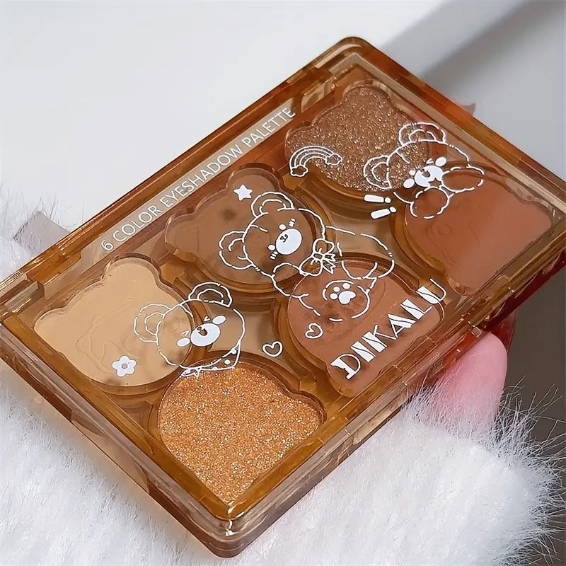 DIKALU - 6-Color Eyeshadow Bear Palette