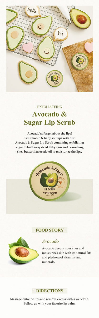 SKINFOOD - Avocado & Sugar Lip Scrub