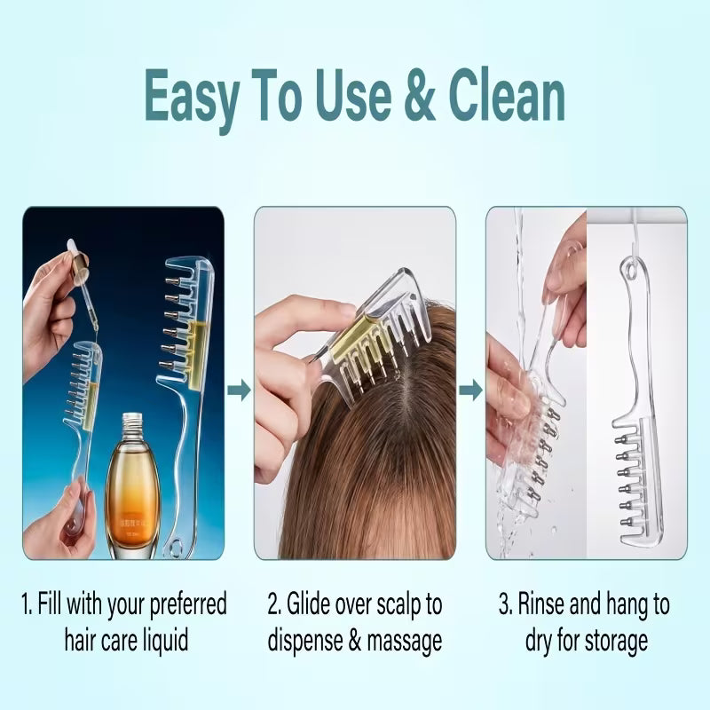 Scalp Oil Comb Applicator Kit