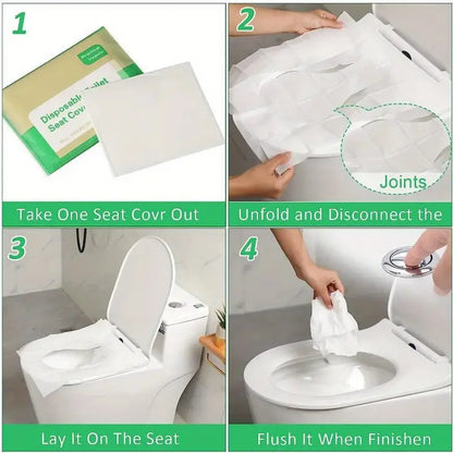 Portable Travel Toilet Seat Covers (Pack of 10)